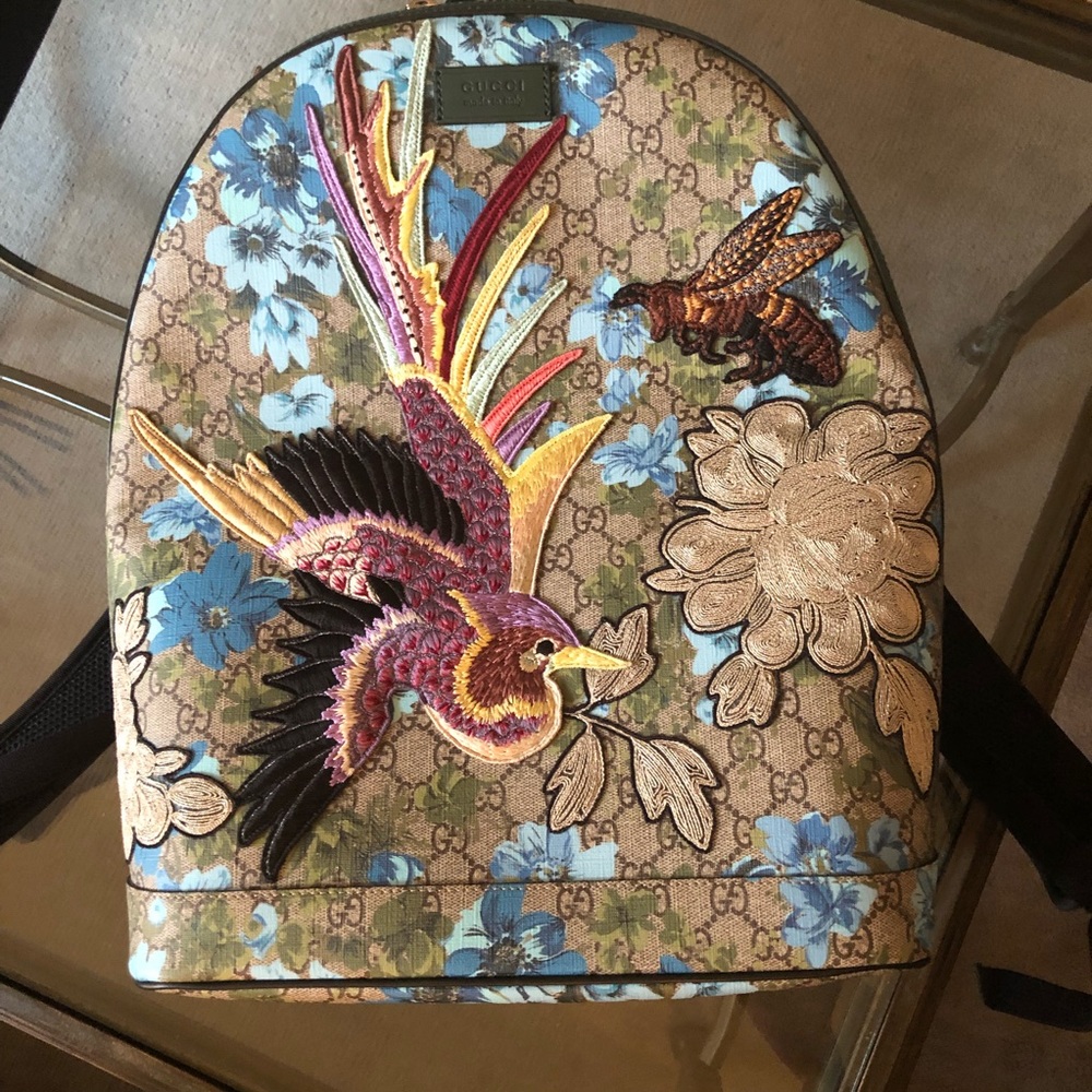 🐝SOLD🐝 RARE Gucci Bird&BeeBlooms SupremeBackpack - Picture 8 of 8